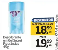 Desodorante Secret Em Gel