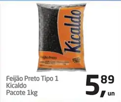 Feijão Kicaldo Preto Tipo 1