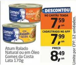 Atum Ralado Gomes da Costa Em Óleo