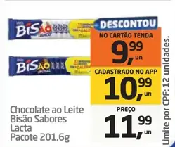 Chocolate ao Leite Bisão Lacta
