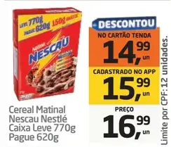 Cereal Matinal Nestlé Nescau