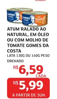 Atum Ralado Gomes da Costa Em Óleo