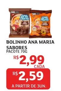 Bolinho Ana Maria Triplo Chocolate