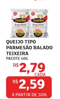 Queijo Ralado Teixeira Tipo Parmesão