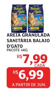 Areia granulada sanitária Balaio D'Gato