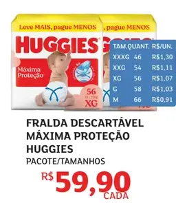 Fralda descartável Huggies Máxima proteção