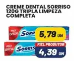 Creme dental Sorriso Tripla Limpeza Completa