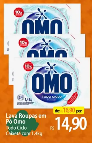 Lava Roupas em Pó Omo Todo Ciclo