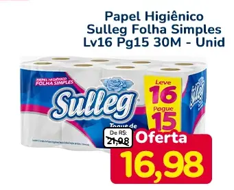 Papel Higiênico Sulleg Folha Simples