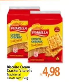 Biscoito Cream Cracker Vitarella Tradicional