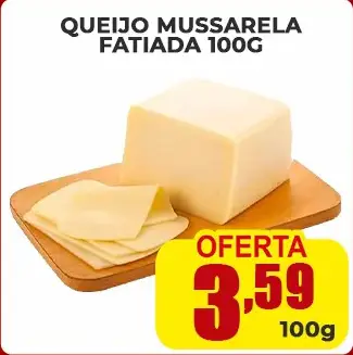 Queijo Mussarela Fatiada