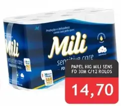 Papel higiênico Mili Sens