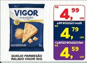 Queijo parmesão ralado Vigor