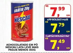 Achocolatado em pó Nescau