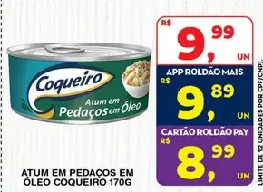 Atum em pedaços Coqueiro Em óleo