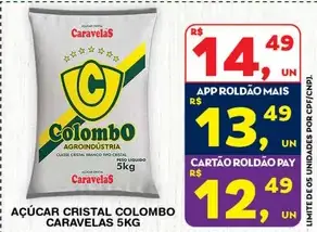 Açúcar Colombo Caravelas Cristal