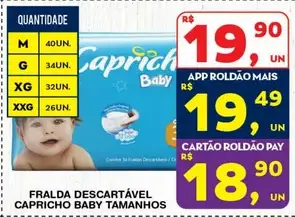 Fralda descartável Capricho Baby Tamanho XG