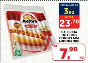 Salsicha Hot Dog Aurora Congelada
