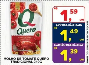 Molho de tomate Quero Tradicional