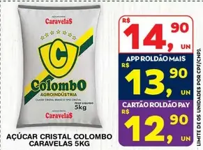 Açúcar Cristal Colombo Caravelas