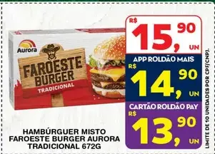 Hambúrguer Misto Aurora Tradicional