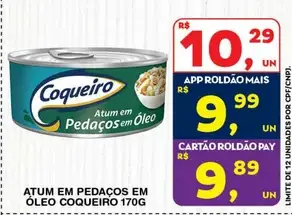 Atum em pedaços Coqueiro Em óleo