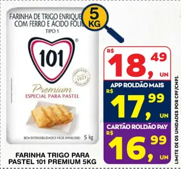 Farinha de trigo para pastel 101 Premium