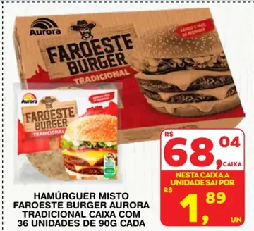 Hambúrguer misto Aurora Tradicional