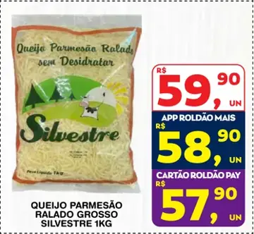 Queijo Parmesão Ralado Grosso Silvestre