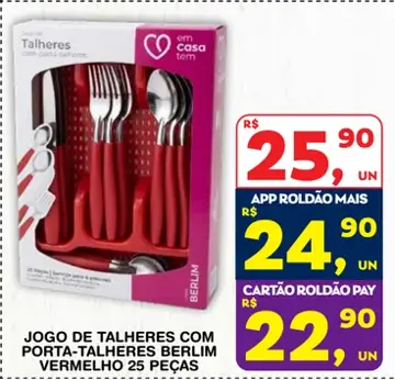 Jogo de talheres com porta-talheres