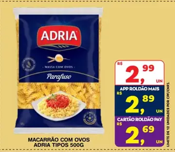 Macarrão Adria Com Ovos