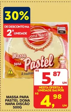 Massa para pastel Dona Nara Discão