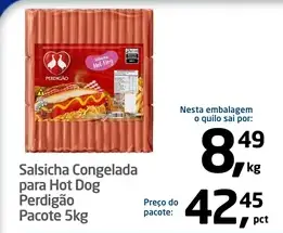 Salsicha Perdigão Congelada para Hot Dog