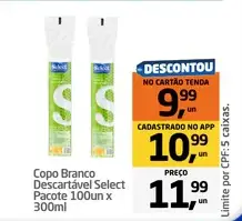 Copo Descartável Select Branco
