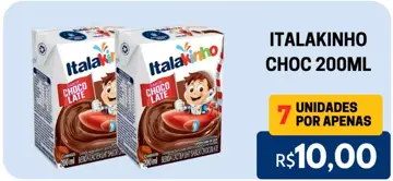 Bebida láctea Italakinho Chocolate