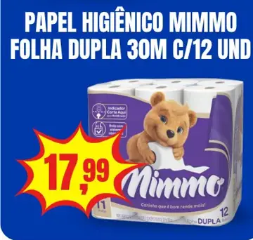 Papel higiênico Mimmo Folha dupla
