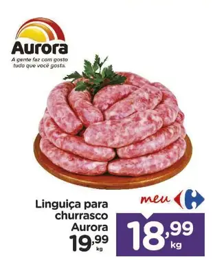 Linguiça para churrasco Aurora