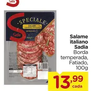Salame italiano Sadia Borda temperada, Fatiado