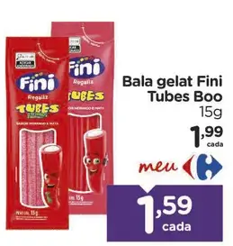 Bala de gelatina Fini Tubes Boo