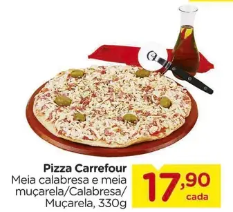 Pizza Carrefour Meia Calabresa e meia Muçarela