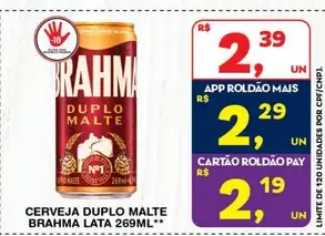 Cerveja Brahma Duplo Malte