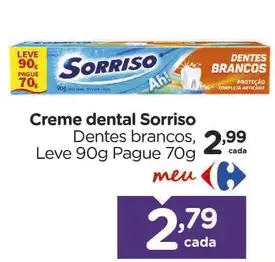 Creme dental Sorriso Dentes Brancos