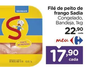 Filé de Peito de Frango Sadia Congelado