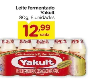 Leite fermentado Yakult Desnatado Adoçado