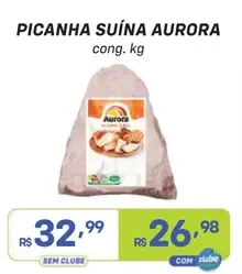 Picanha Suína Aurora Congelada