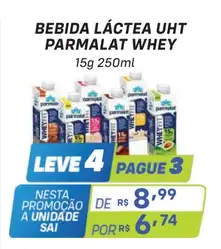 Bebida láctea Parmalat Whey