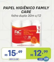 Papel Higiênico Family Care Folha Dupla
