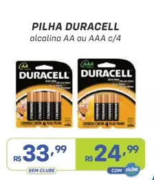 Pilha Duracell Alcalina AAA