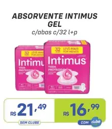 Absorvente Intimus Gel com abas