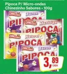 Pipoca para Micro-ondas Chinezinho Bacon